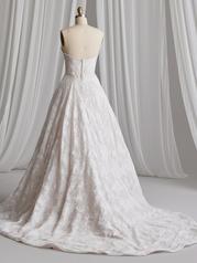 23MB625 Ivory Over Latte Gown With Natural Illusion back