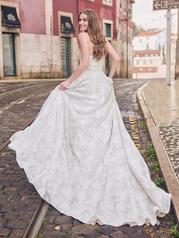 23MB625 Ivory Over Latte Gown With Natural Illusion back