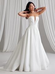23MB625A02 Ivory Gown With Natural Illusion front