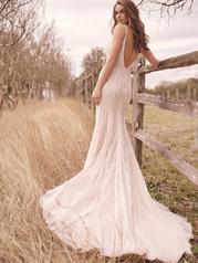 22MK934 Ivory Over Soft Pearl Gown With Ivory Illusion back