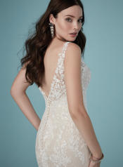 9MW888 Ivory gown with Nude Illusion detail