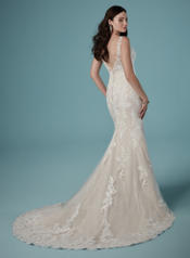 9MW888 Ivory gown with Nude Illusion back