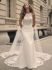 23MC049 Ivory Gown With Natural Illusion front