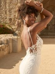 22MW548 All Ivory Gown With Ivory Illusion back