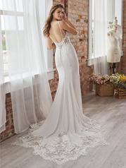 22MW548 All Ivory Gown With Ivory Illusion back