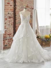 22MT536 All Ivory Gown With Ivory Illusion front