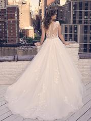 23MK057A01 Ivory Over Soft Blush Gown With Natural Illusion back