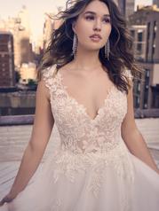 23MK057A02 Ivory Over Soft Blush Gown With Natural Illusion detail
