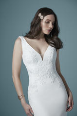 20MW277 Diamond White gown with Nude Illusion detail