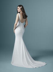 20MW277 Diamond White gown with Nude Illusion back