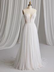 23MB694 Ivory Over Blush Gown With Natural Illusion front