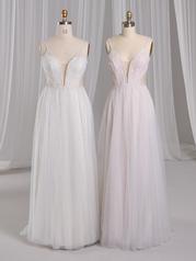 23MB694 Ivory Over Blush Gown With Natural Illusion multiple