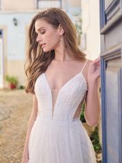 23MB694A01 Ivory Over Blush Gown With Natural Illusion front