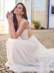 23MB694 Ivory Over Blush Gown With Natural Illusion detail