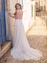 23MB694 Ivory Over Blush Gown With Natural Illusion back