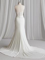 23MW607 Ivory Gown With Natural Center Front Illusion back
