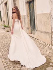 23MW607 Ivory Gown With Natural Center Front Illusion back