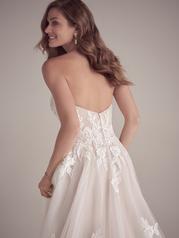 22MC932B02 Ivory Over Mocha Gown With Natural Illusion detail