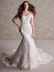 24MS242A01 Ivory Over Blush Gown With Natural Illusion front