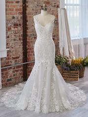 22MK003B Ivory Over Pearl Gown With Natural Illusion front