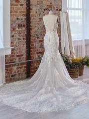 22MK003B Ivory Over Pearl Gown With Natural Illusion back