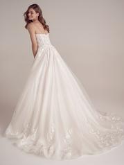 22MC926 Ivory Over Champagne Gown With Natural Illusion back