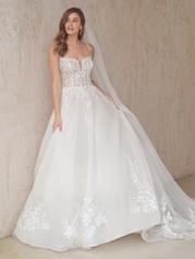 22MC926 Ivory Over Champagne Gown With Natural Illusion front
