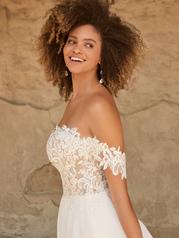 22MC553 Ivory Gown With Natural Illusion detail