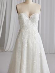 23MS683 All Ivory Gown With Ivory Illusion front