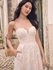 23MS683 Ivory Over Blush Gown With Natural Illusion front