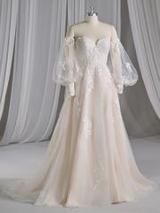23MS683A12 Ivory Over Blush Gown With Natural Illusion front