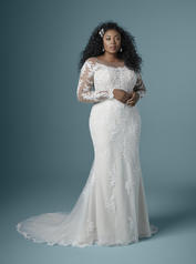 20MS243AC Ivory gown with Nude Illusion front