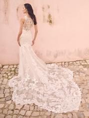 23MK605 Ivory Over Blush Gown With Ivory Illusion back