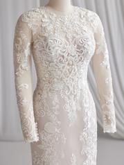 23MK605A11 Ivory Over Blush Gown With Ivory Illusion detail