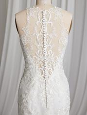 23MK605B01 All Ivory Gown With Ivory Illusion detail