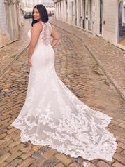 23MK605B01 All Ivory Gown With Ivory Illusion back