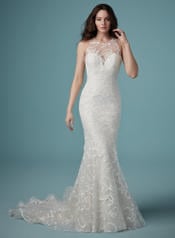 9MS905 All Ivory gown with Ivory Illusion front