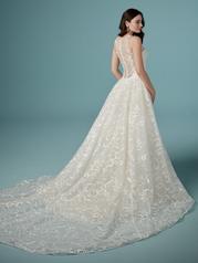 DT9MS905 All Ivory gown with Ivory Illusion back