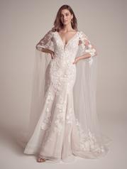 22MC960 Ivory Over Champagne Gown With Natural Illusion front