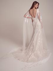 22MC960 Ivory Over Champagne Gown With Natural Illusion back