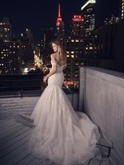 23MT048 Ivory Over Pearl Gown With Natural Illusion back