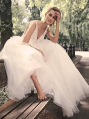23MW108A02 Ivory Gown With Natural Illusion detail