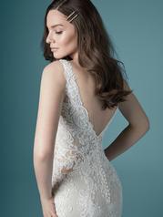 20MS313 Ivory Gown With Nude Illusion detail