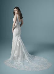 20MS313 Ivory Gown With Nude Illusion back