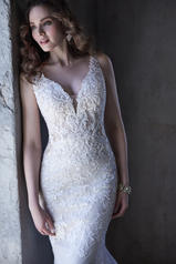 20MS313 Ivory over Misty Mauve gown with Nude Illusion detail