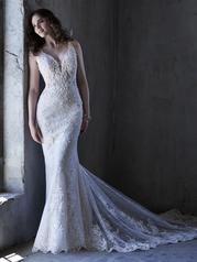20MS313 Ivory Gown With Nude Illusion front
