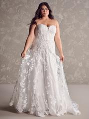 24MS185B01 All Ivory Gown With Ivory Illusion front