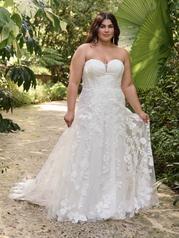 24MS185B01 All Ivory Gown With Ivory Illusion front