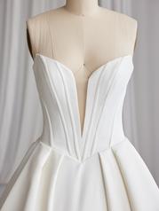 23MS723 Ivory Gown With Natural Illusion detail