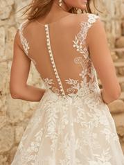 22MW506A Ivory Over Champagne Gown With Natural Illusion back